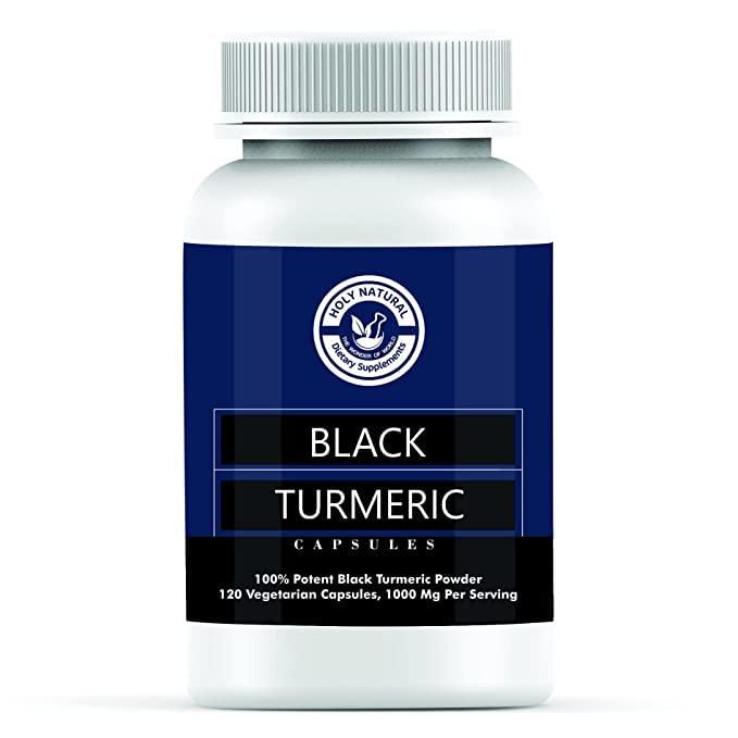 ROSEVILLA ROSEVILLA Black Turmeric Capsules - 120 Capsules | 100% Potent Black Turmeric Powder Use | 500 GM Per Capsules | 100% Pure and Natural Capsules