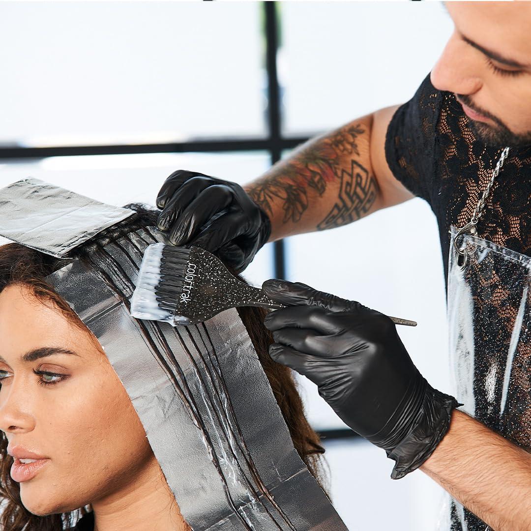 Colortrak Colortrak Luminous Collection Disposable Nitrile Gloves (100 Pack), Black, Large, Single-Use, Allergy-Safe, Latex-Free, Powder-Free, Odor-Free, Textured Finger Tips