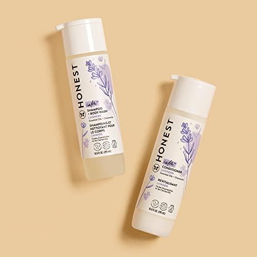 The Honest Company The Honest Company Silicone-Free Conditioner & 2-in-1 Cleansing Shampoo + Body Wash Duo | Gentle for Baby | Naturally Derived | Lavender Calm, 20 fl oz