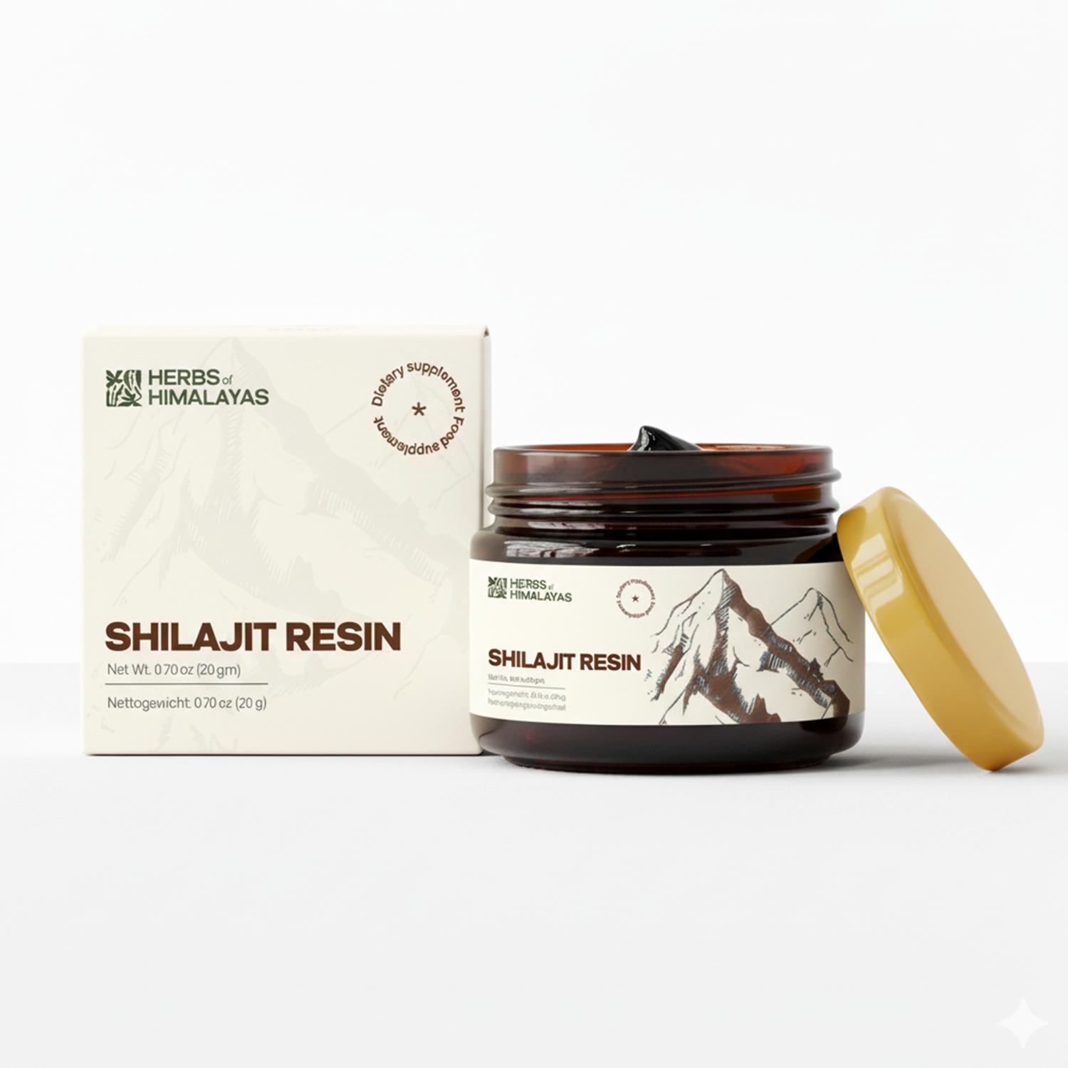 Herbs of Himalayas Herbs of Himalayas Shilajit Resin – Natural Strength (20 g)