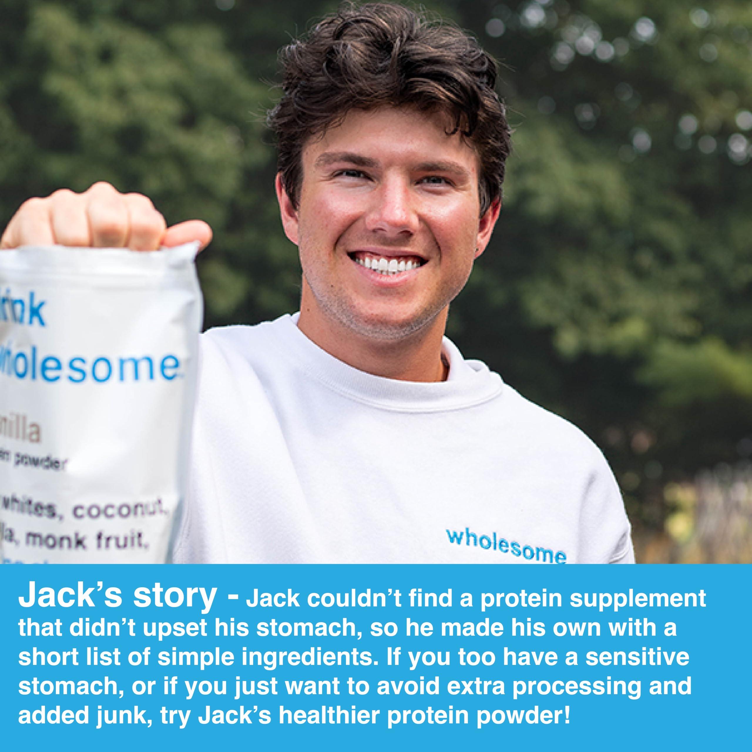 drink wholesome drink wholesome Unflavored Egg White Protein Powder | for Sensitive Stomachs | Gut Friendly | Low FODMAP | Dairy & Lactose Free | Carnivore & Paleo | Safe for Kids & Seniors