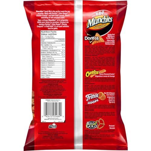 PepsiCo Foods Canada ULC (Frito Lay & Quaker Oats) Munchies BBQ Snack Mix, Doritos, Fritos Hoops & Rold Gold, 250g/8.75 oz., Imported from Canada)