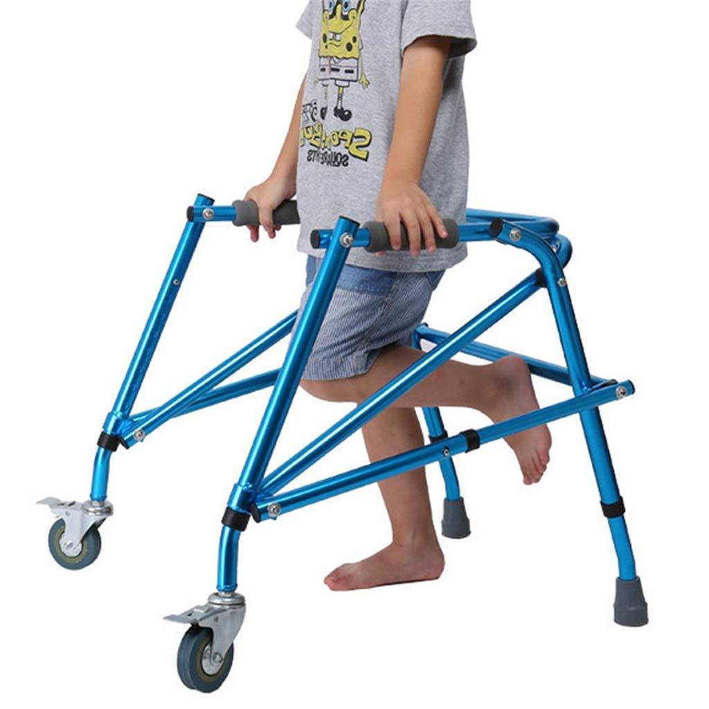 LIYIN- Walker LIYIN- Walker Children Walking Frame with 2 Wheels, Portable Walking Frames Ergonomic Handle and Adjustable Height (Blue)