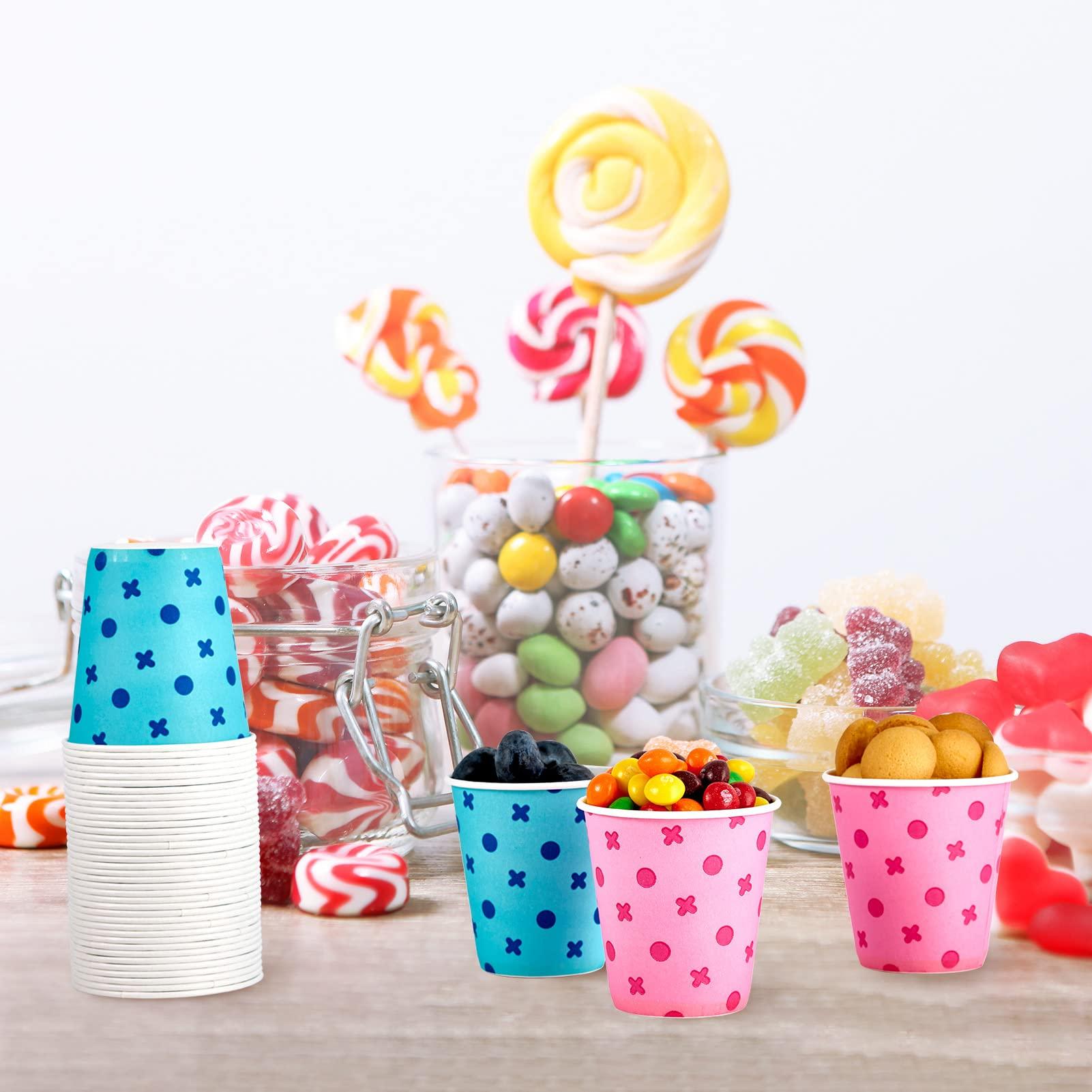 LITOPAK LITOPAK 540 Pack 5 oz Paper Cups, Pink and Blue Disposable Paper Cups, Paper Snack Cups, Water Paper Cups, Small Mouthwash Cups, and Mini Paper Cups for Home, Bathroom, Picnic, Party, and Events.