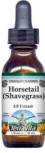TerraVita Horsetail (Shavegrass) Glycerite Liquid Extract (1:5) - Chocolate Flavored (1 oz, ZIN: 523354) - 2 Pack