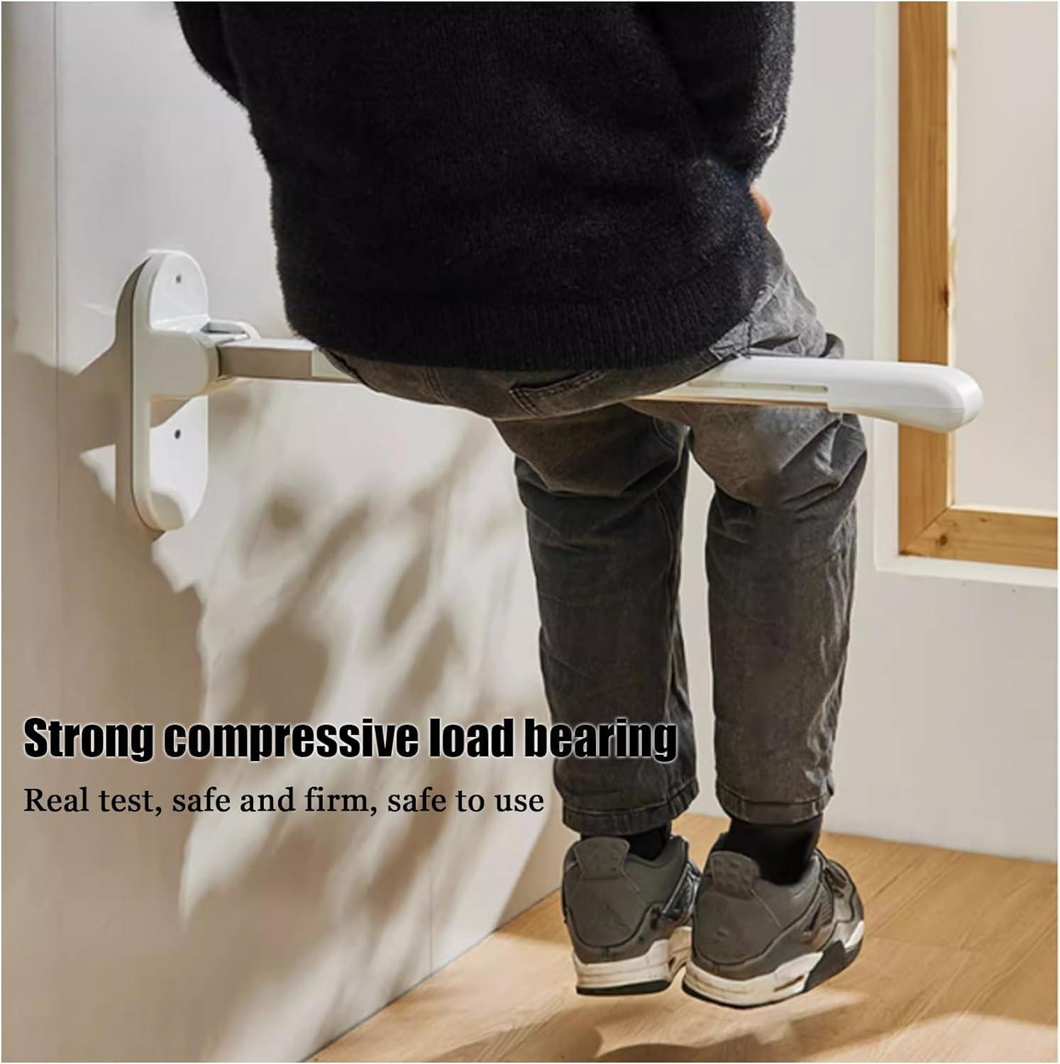 DIVIKO Handicapped Bathroom Folding Grab Bar, Handrail Safety Folding Grab bar Bathroom wc Toilet 300kg Load Safety Handrail for Elderly or Pregnant Woman (Color : A)