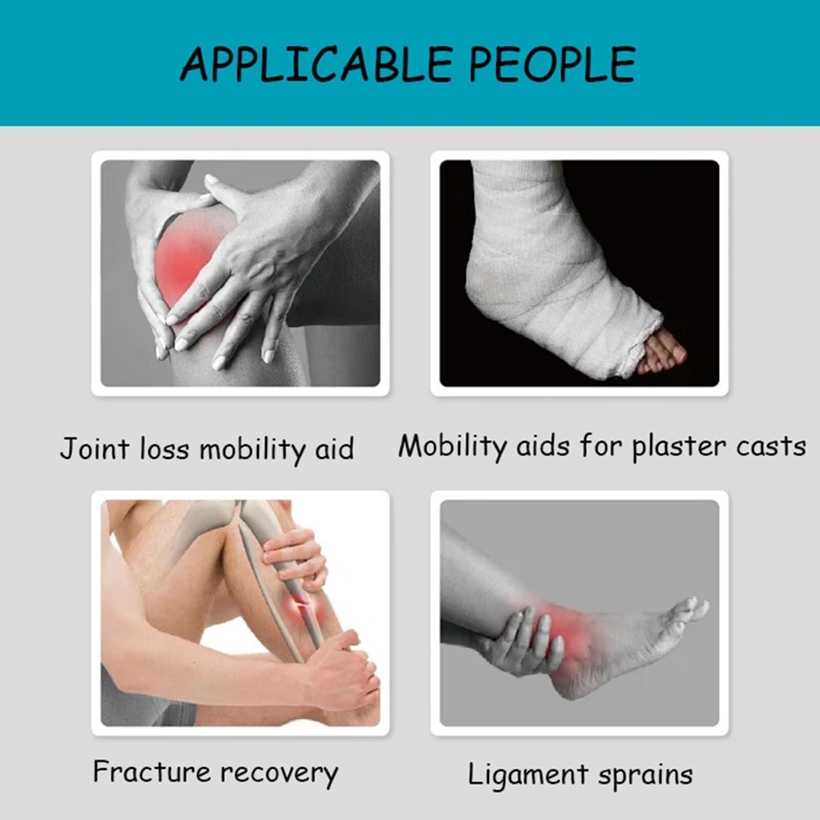 FoRes Pain Free Knee Crutch Hands Free Crutch for Adults Anti-Slip Knee Alternative to Crutches Adjustable Height Single Leg Telescopic Walker