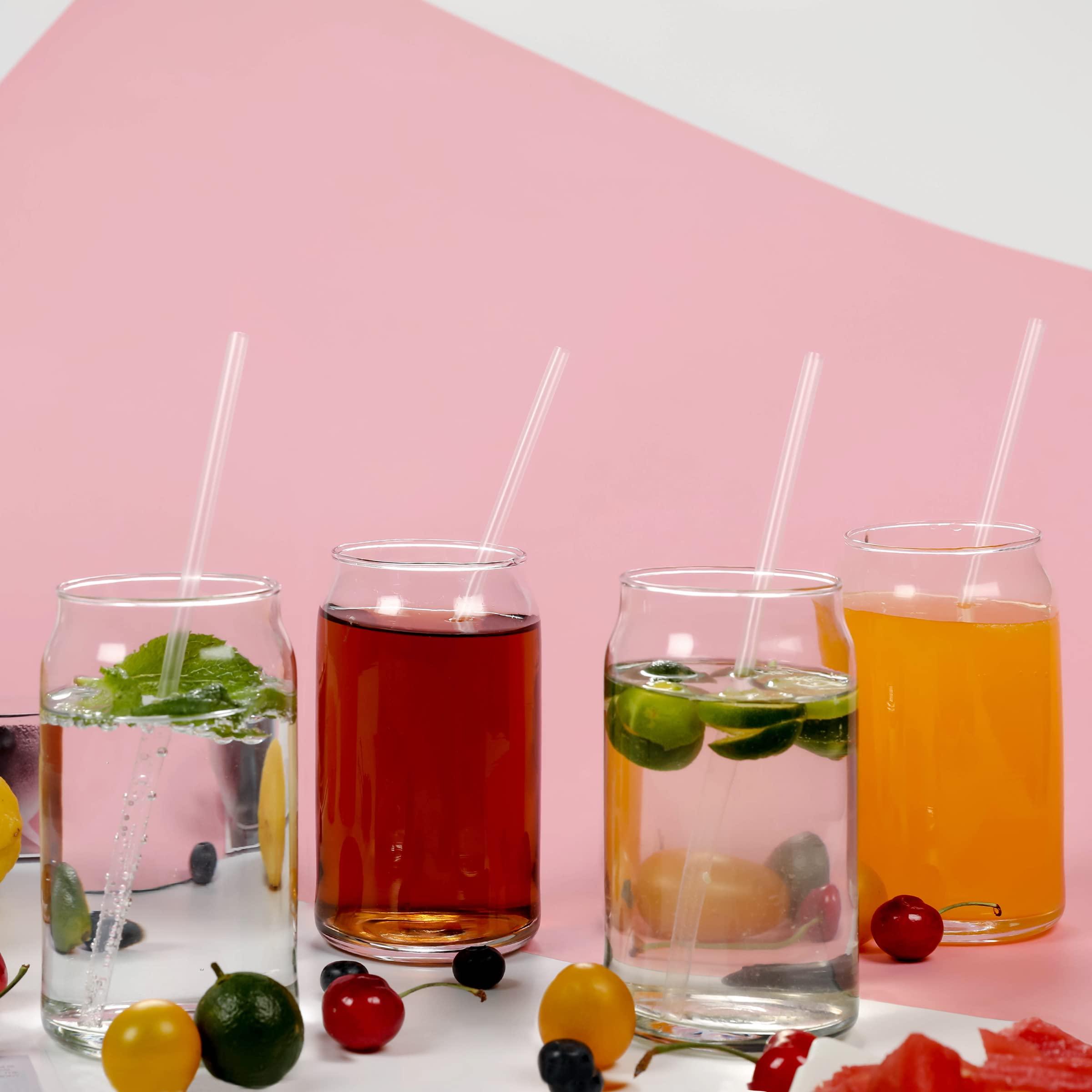 CVNDKN Clear Straws,100 Pcs Long Disposable Plastic Drinking Straws. (0.23\'\'diameter and 10.2\"long)-Clear