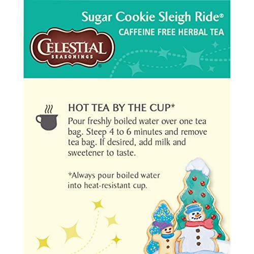 Celestial Seasonings Celestial Seasonings Herbal Tea, Sugar Cookie Sleigh Ride, 18 Count (Pack of 6)