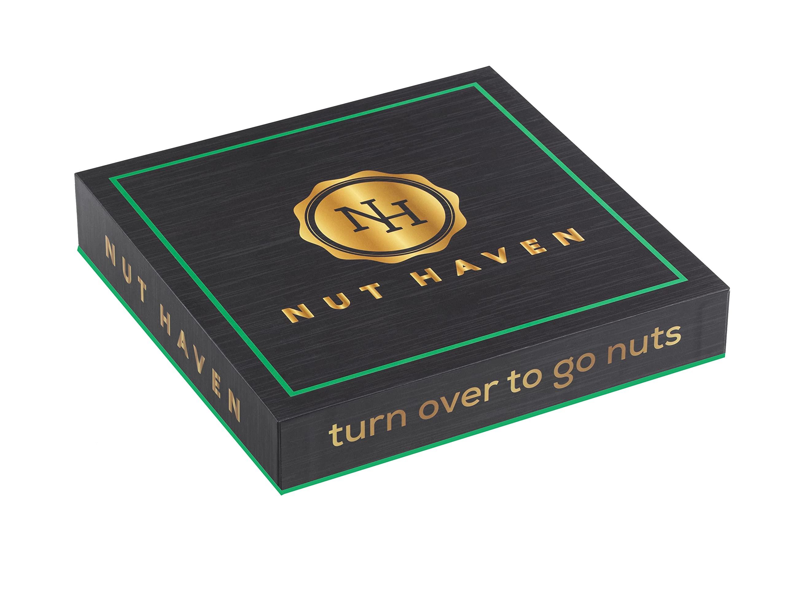 Nut Haven Holiday Christmas Dried Fruit & Nuts Gift Basket - Fresh Dried Fruit & Nuts Gift Basket - Assorted Food Gift Box for Thanksgiving, Family, Men, Women, Husband, Sympathy, Men & Women.