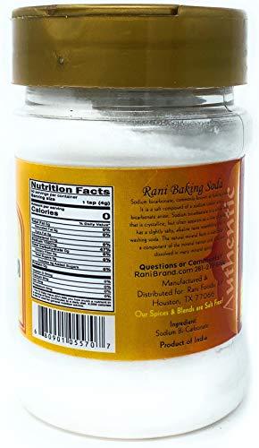 Rani Brand Authentic Indian Products Rani Baking Soda (SODIUM BI-CARBONATE) 7oz (200g) PET Jar ~ Used for cooking, NON-GMO | Indian Origin | Gluten Friendly