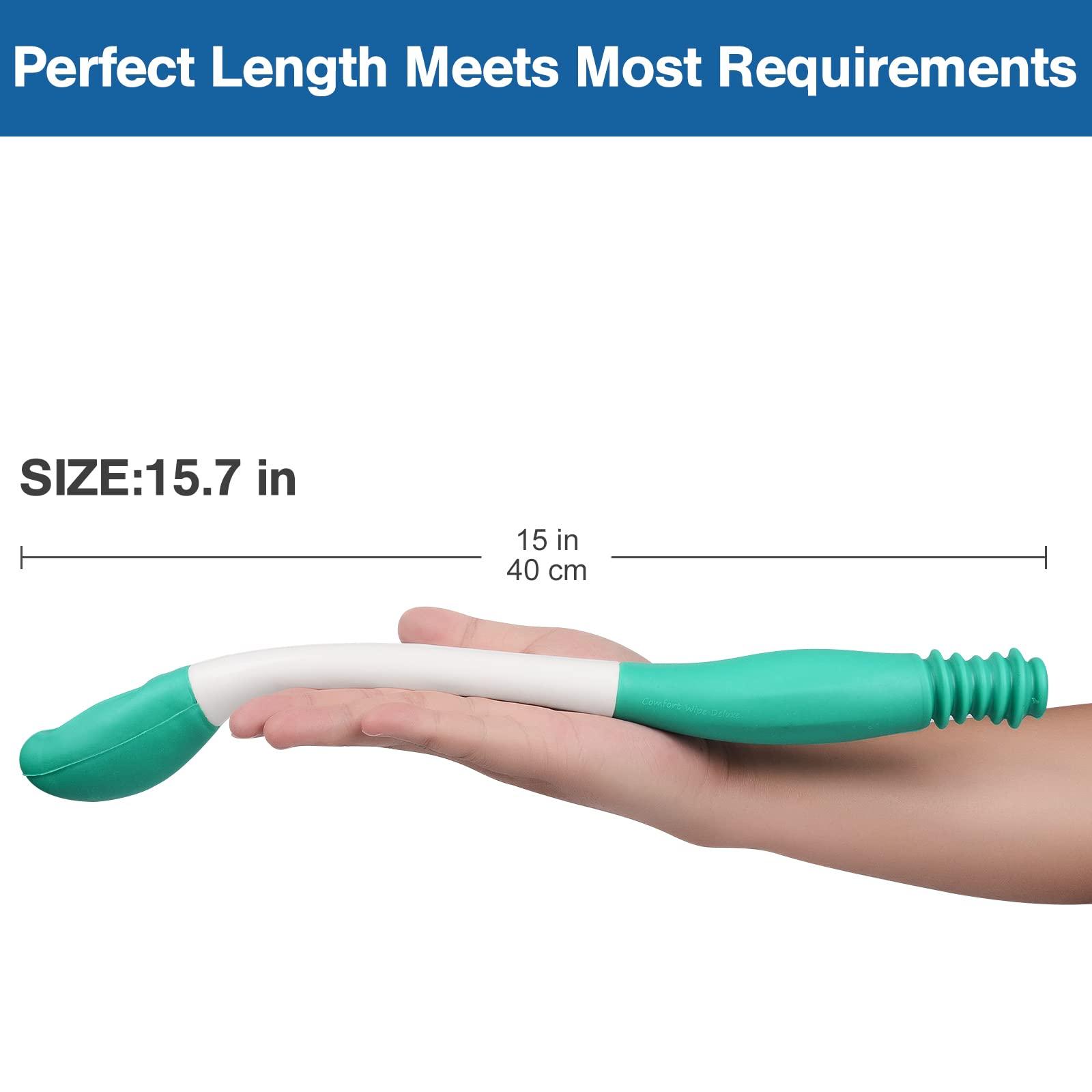 Gegong Long Reach Comfort Wipe Toilet Aids Tools, Bottom Wiper, Extends Your Reach Over 15" Grips Toilet Paper or Pre-Moistened Wipes