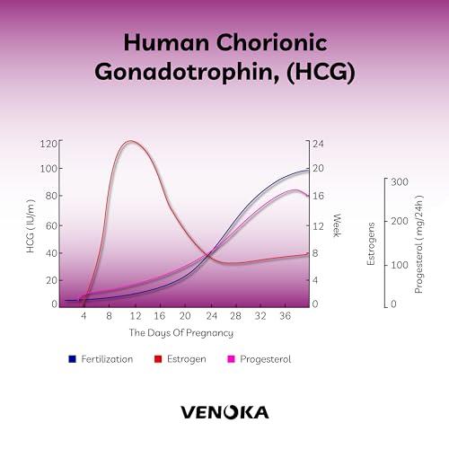 venoka 10 x Early Pregancy Test Strips, Super Sensitivity 10 MIU/mL