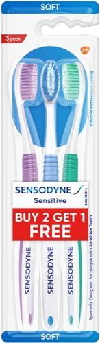 Sensodyne Sensodyne Sensitive Toothbrush Soft Sensitive Teeth, 3 Count (Pack of 2)