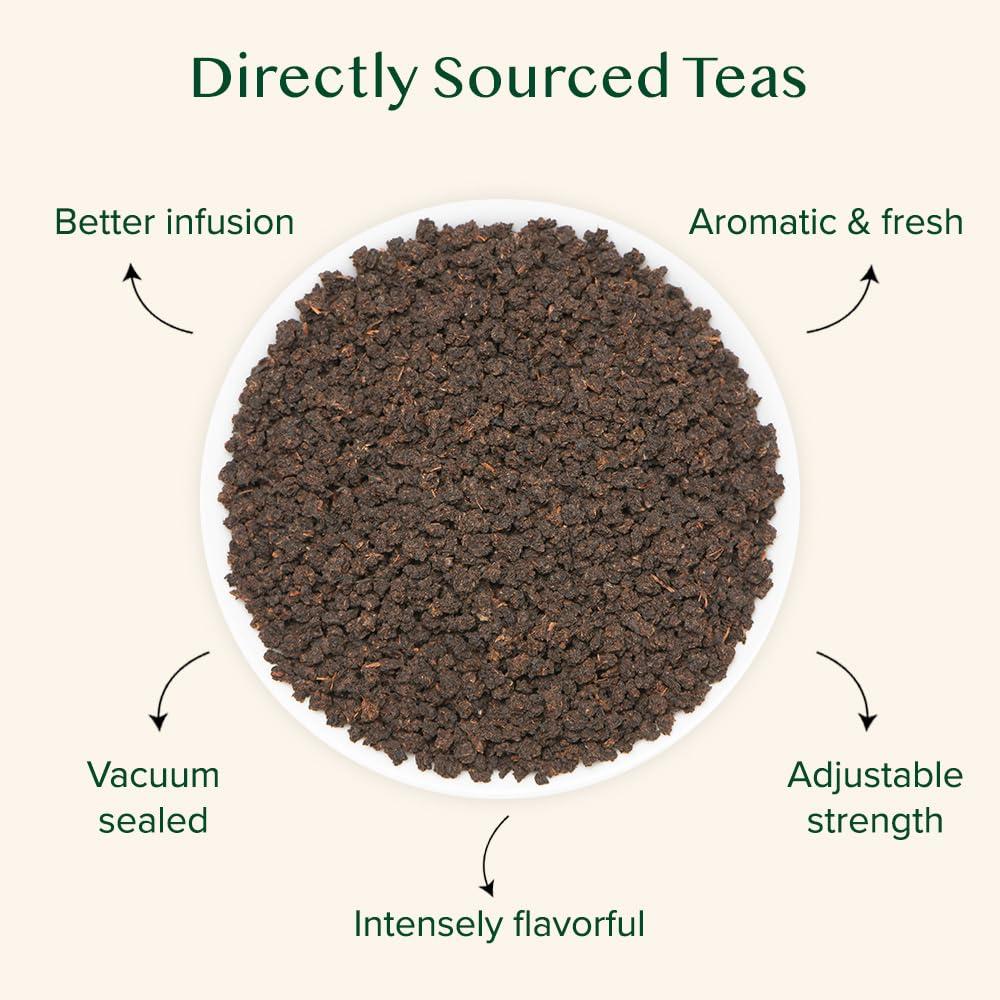VAHDAM VAHDAM, Assam CTC Black Tea Loose Leaf 170+ cups (12oz) STRONG, BOLD & RICH Assam Tea Loose Leaf | Pure Assam Chai Tea | Pure Unblended Single Origin Black Loose Leaf Tea | Vacuum Sealed