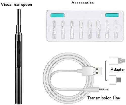SMSOM SMSOM Ear Wax Removal Tool with Camera,Ear Wax Cleaner Tools with 1080P HD Ear Otoscope,Earwax Cleaner Pick Kit (Black)