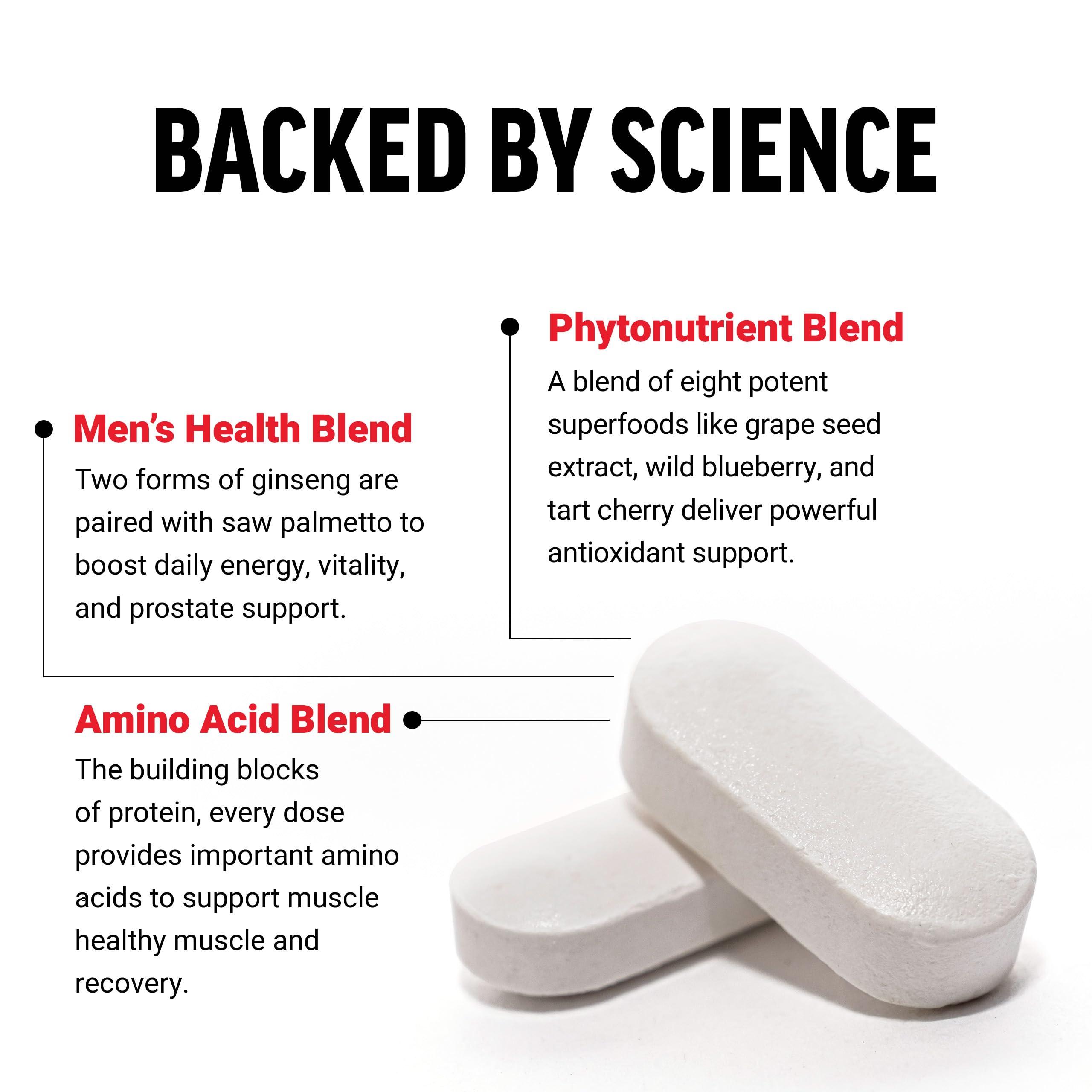 Force Factor Force Factor Mens Multivitamins, Multivitamin for Men Plus Amino Acids Supplement with 27 Vitamins and Minerals, and Phytonutrients to Support Energy, and Immunity, 60 Tablets