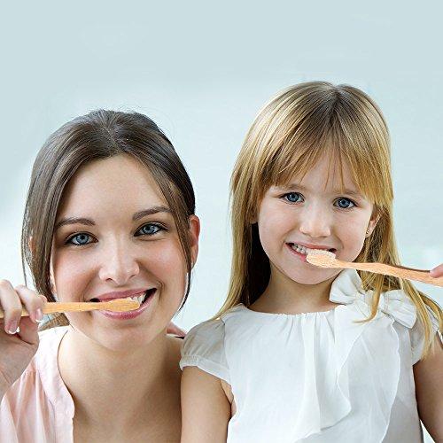 24k Organic Natural Bamboo Wood Toothbrush Soft White Bristles by 24k Organic--Biodegradable, BPA Free, Eco-Friendly, Vegan Friendly, Environmentally Clean–Go Green Dental Care for Entire Family (Single Pack)
