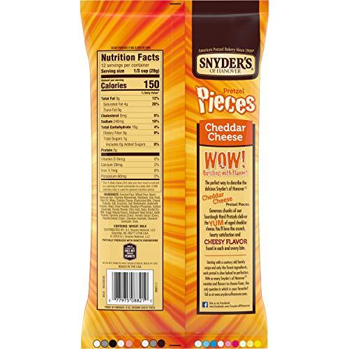 Meiji Snyder's of Hanover, Cheddar Cheese Pretzel Pieces, 12oz Bag (Pack of 3)