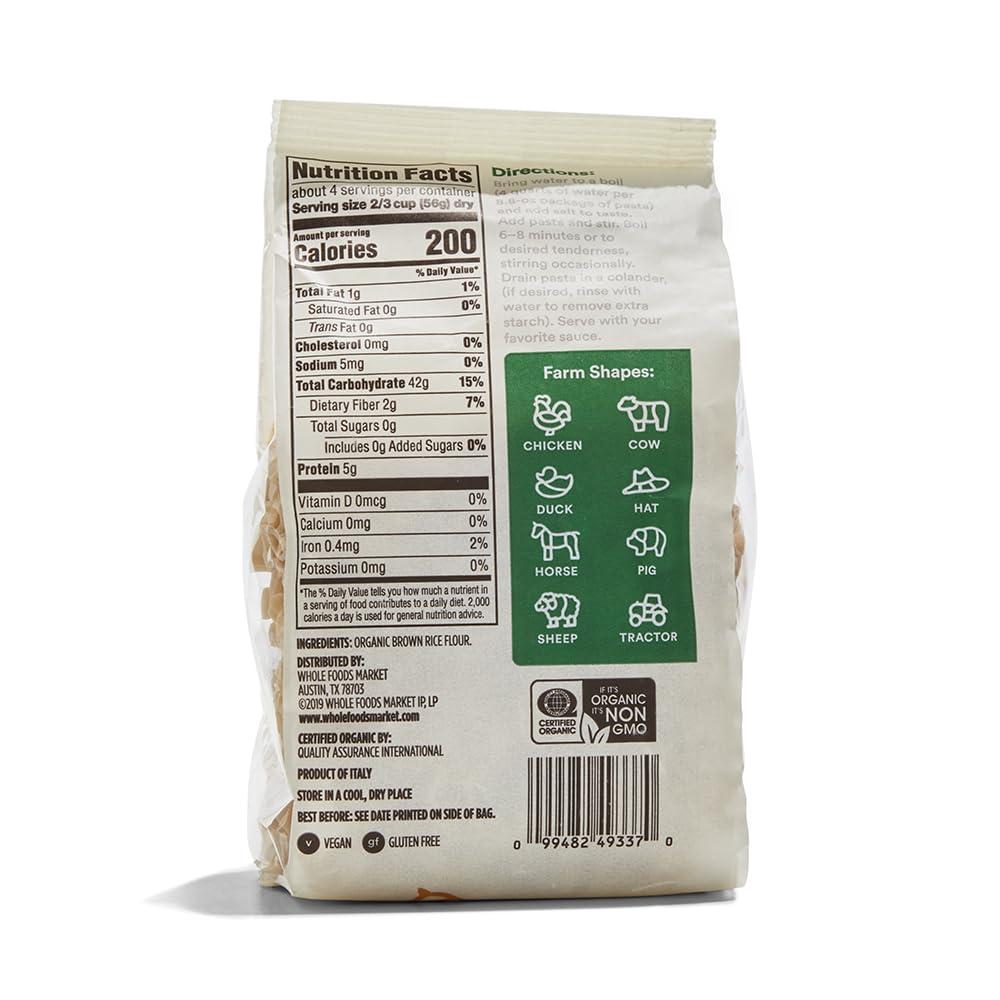 365 by Whole Foods Market 365 by Whole Foods Market, Pasta Farm Animals Tractors Gluten-Free Organic, 8.8 Ounce (Pack of 3)