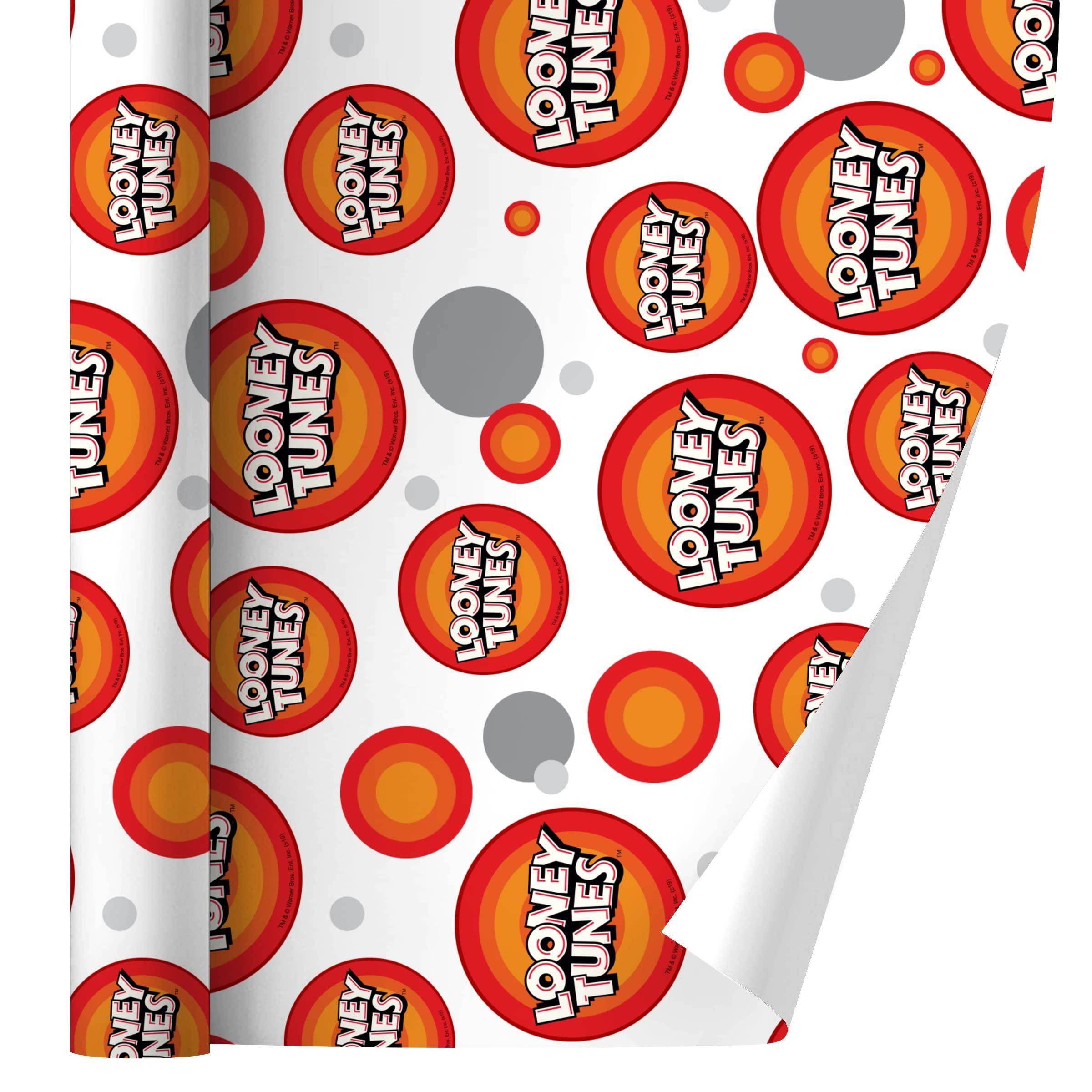 GRAPHICS & MORE GRAPHICS & MORE Looney Tunes Logo Gift Wrap Wrapping Paper Roll