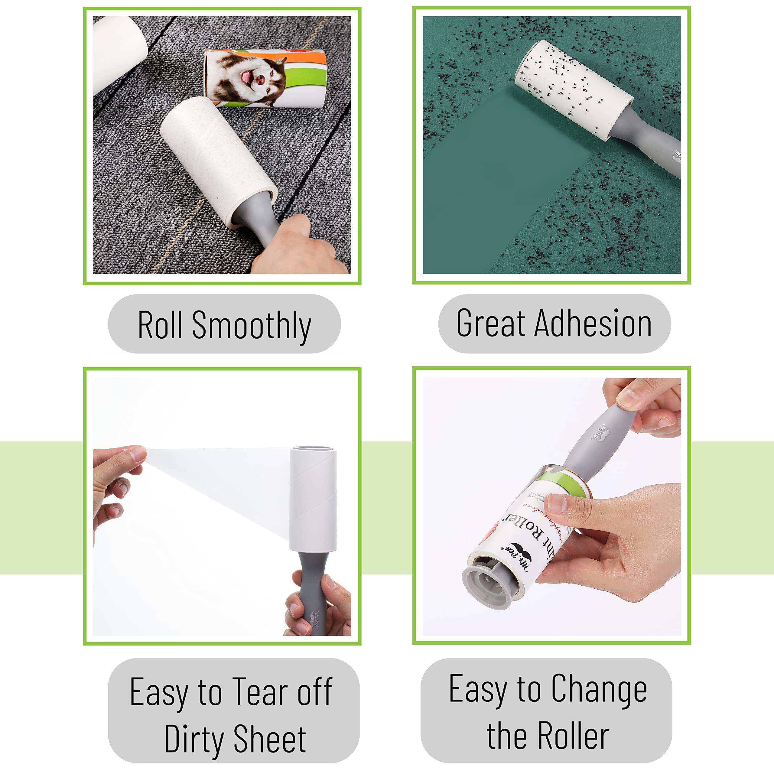 Mr. Pen Mr. Pen- Lint Rollers, 1 Handle with 3 Refills, 270 Sheets, Extra Sticky Lint Remover for Clothes, Lint Roller for Pet Hair, Pet Hair Roller, Sticky Roller, Lint Roller for Clothes, Lint Removers