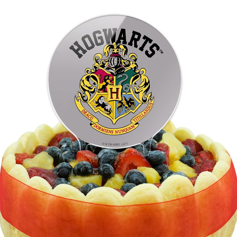 GRAPHICS & MORE Acrylic Harry Potter Hogwarts Crest Cake Topper Party Decoration for Wedding Anniversary Birthday Graduation