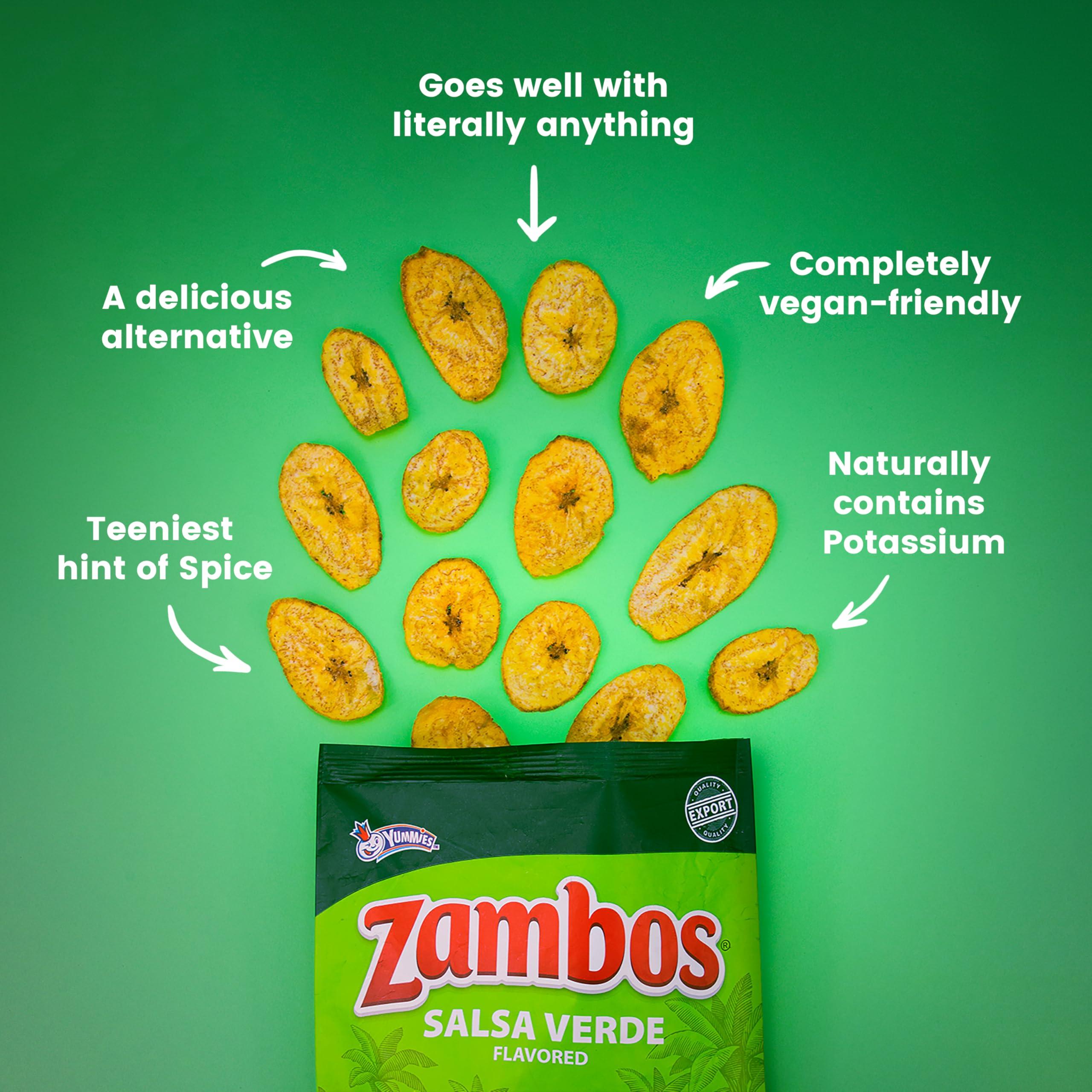 Zambos Zambos Plantain Chips Salsa Verde (Pack of 1)