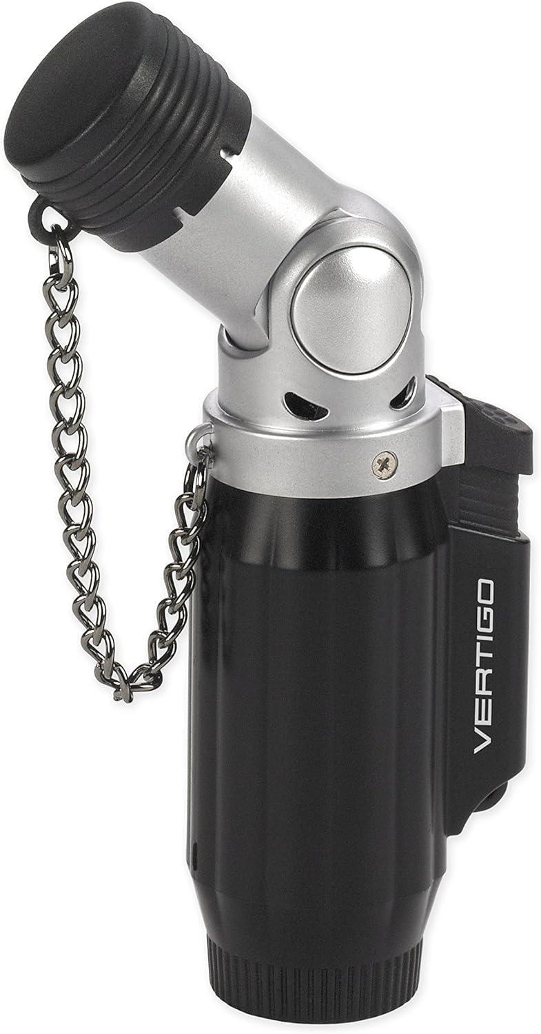 Lotus Group Vertigo by Lotus Vertigo Intimidator Quad Torch Lighter - Black & Chrome, Medium