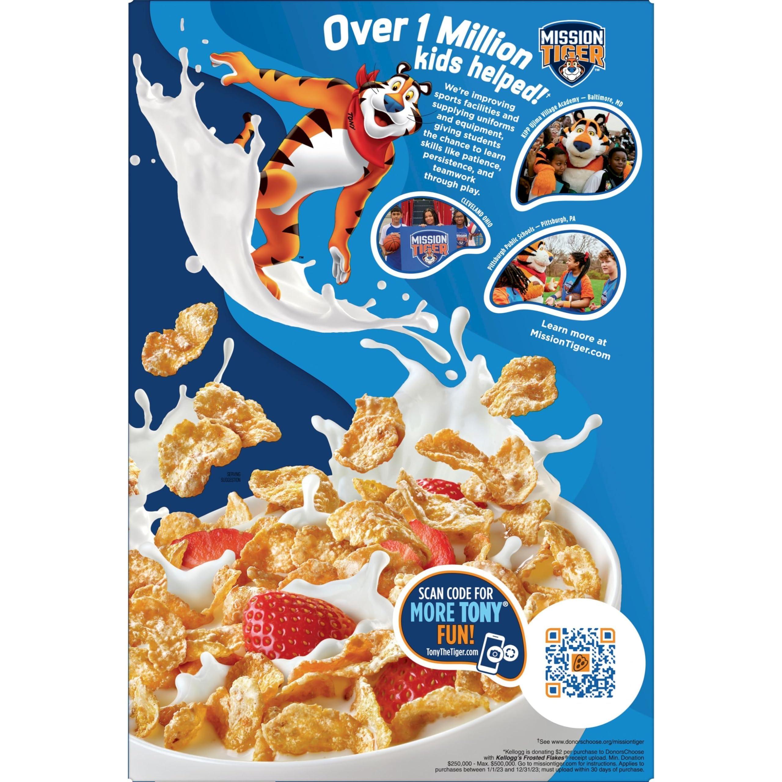 Frosted Flakes Kellogg\'s Frosted Flakes Breakfast Cereal, Kids Cereal, Family Breakfast, Original, 13.5oz Box (1 Box)