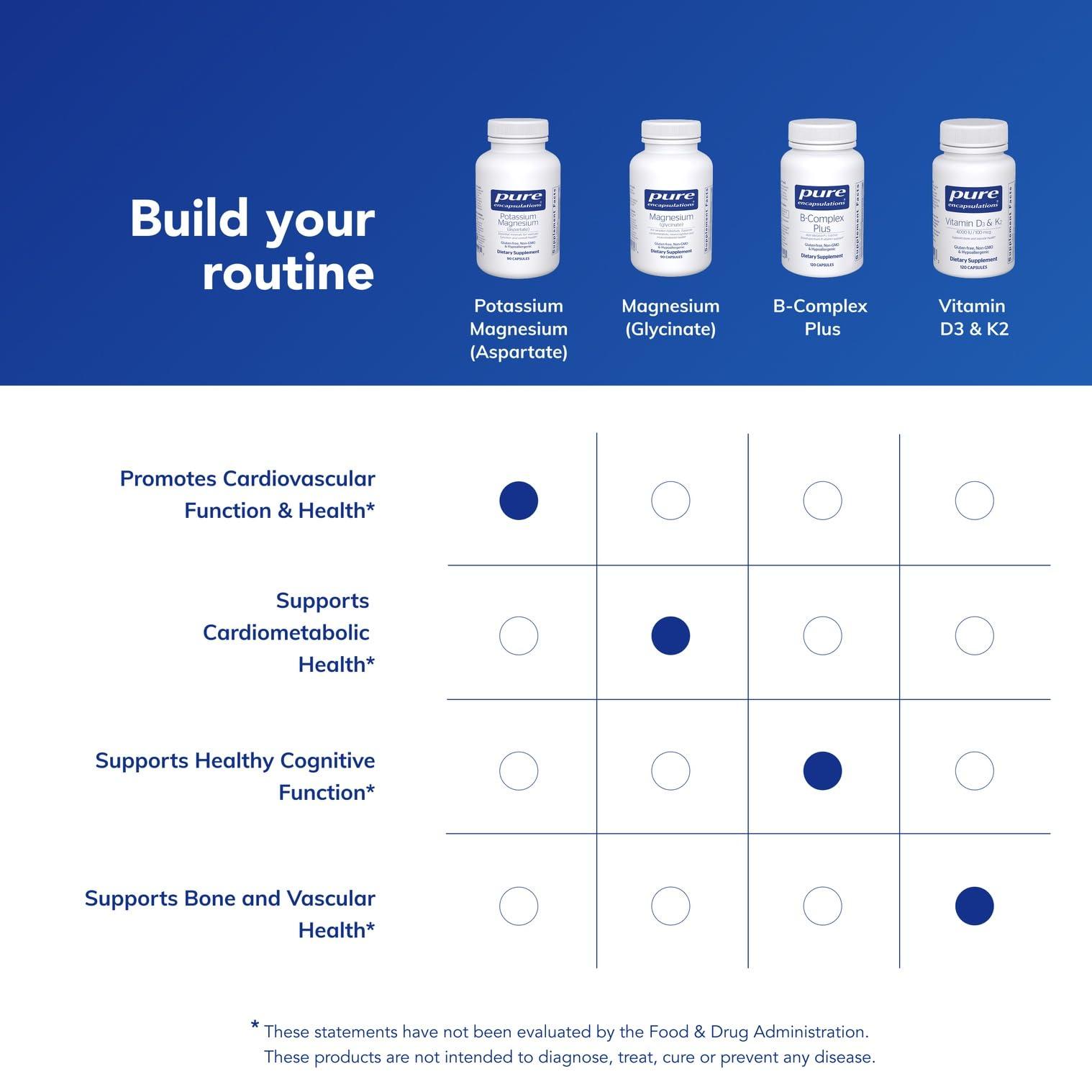 Pure Encapsulations Pure Encapsulations Potassium Magnesium (Aspartate) | Supplement to Support Heart, Muscular, Bone, and Nerve Health* | 90 Capsules