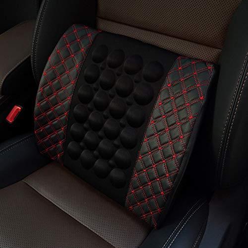 Shentesel Shentesel Massage Cushion Car Electric Vehicle Seat Back Waist Support Lumbar Pad Massager - Black + White