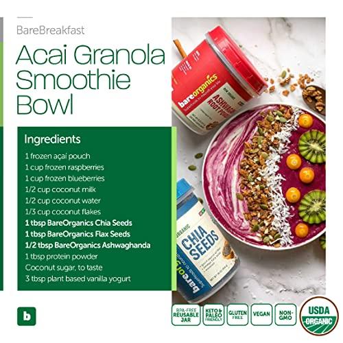 BareOrganics BareOrganics Acai Berry Powder, Superfood Powder, Organic Dietary Supplement, 4 Ounces