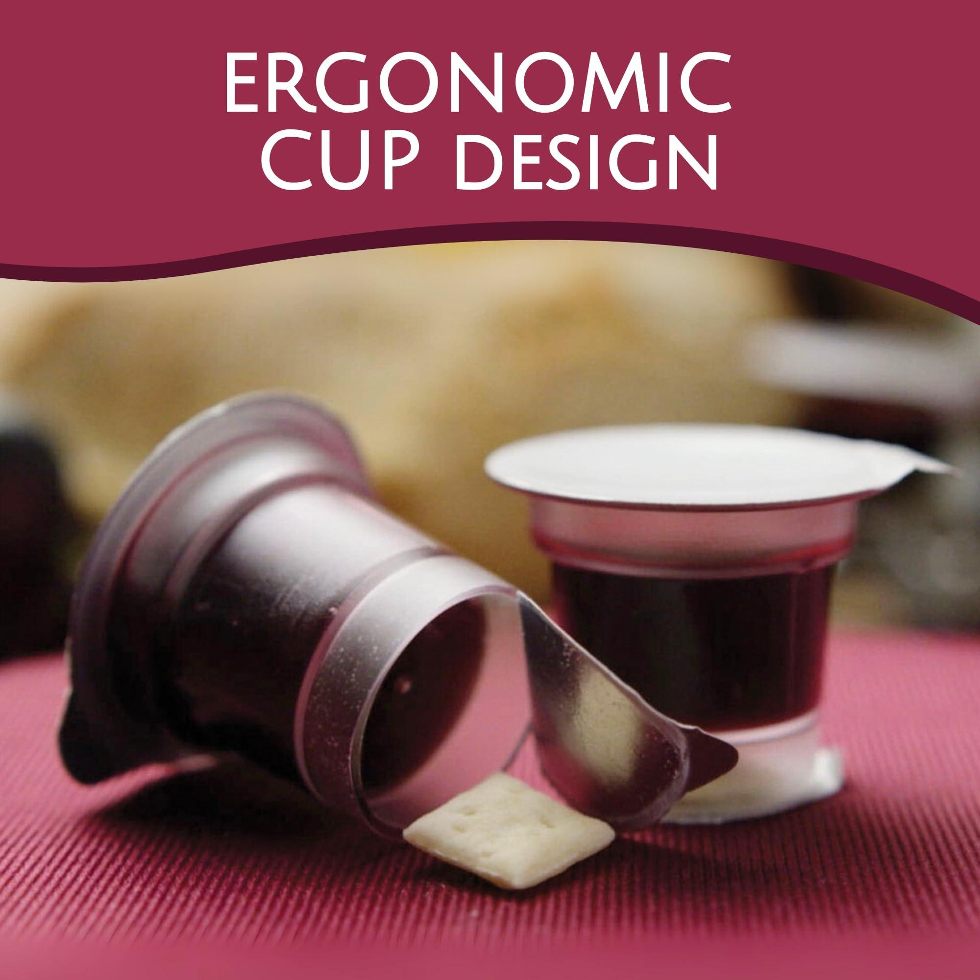 truevine truevine Top & Bottom Communion Cups and Wafer Set - Prefilled Cups with Fresh Unleavened Bread & Grape Juice - Carefully Packaged & Easy to Open, Ideal First Communion Favors for Guests (200 Count)