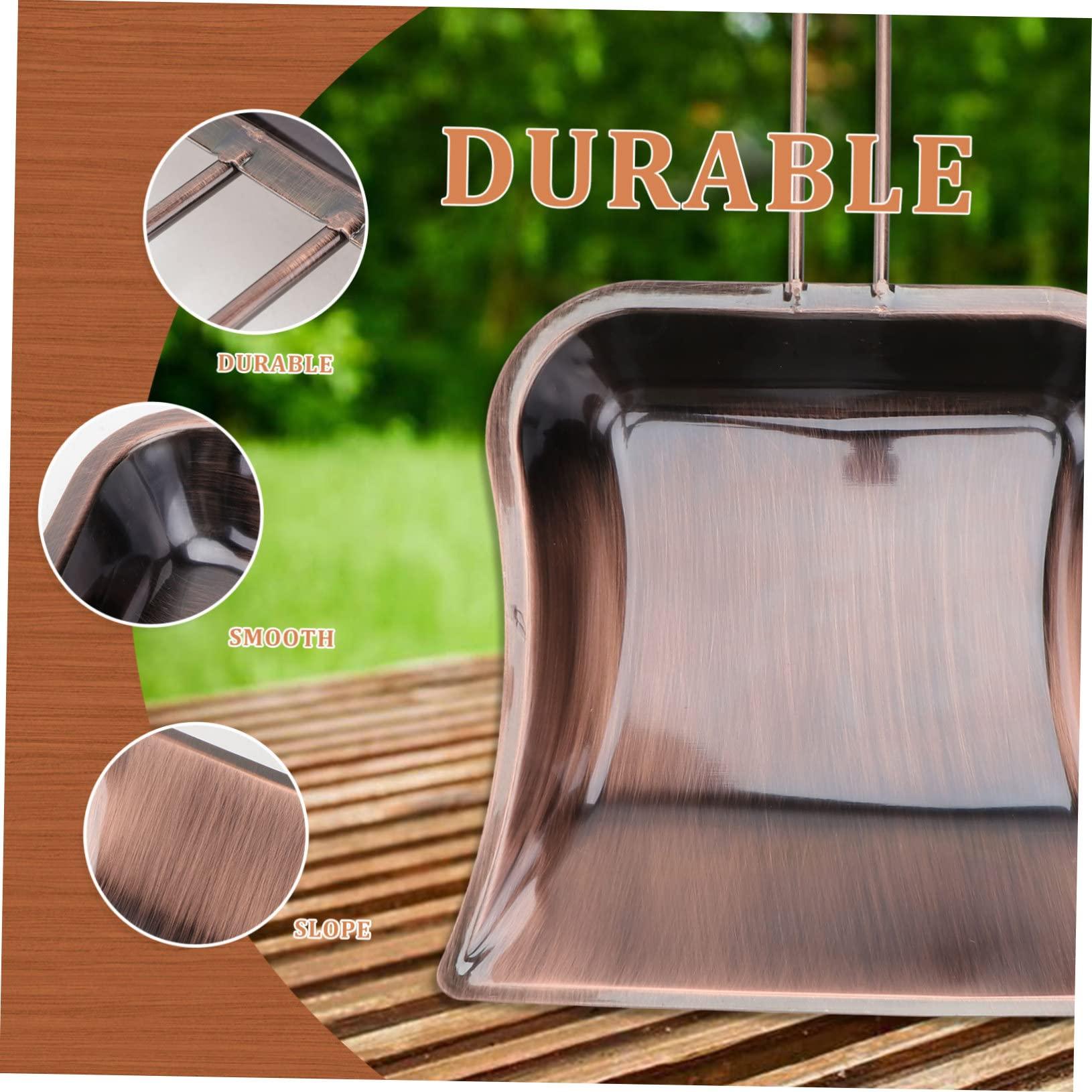 Healifty 1pc Brass Dustpan Small Dustpan Copper Hooded Dust Pan Large Metal Dustpan Standing Dustpan car Toys for Kids Standing dust pan Garden Dustpan Brush Desktop Child Stainless Steel
