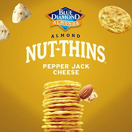 Blue Diamond Almonds Blue Diamond Almond Nut Thins Cracker Crisps, Pepper Jack Cheese, 4.25 Ounce