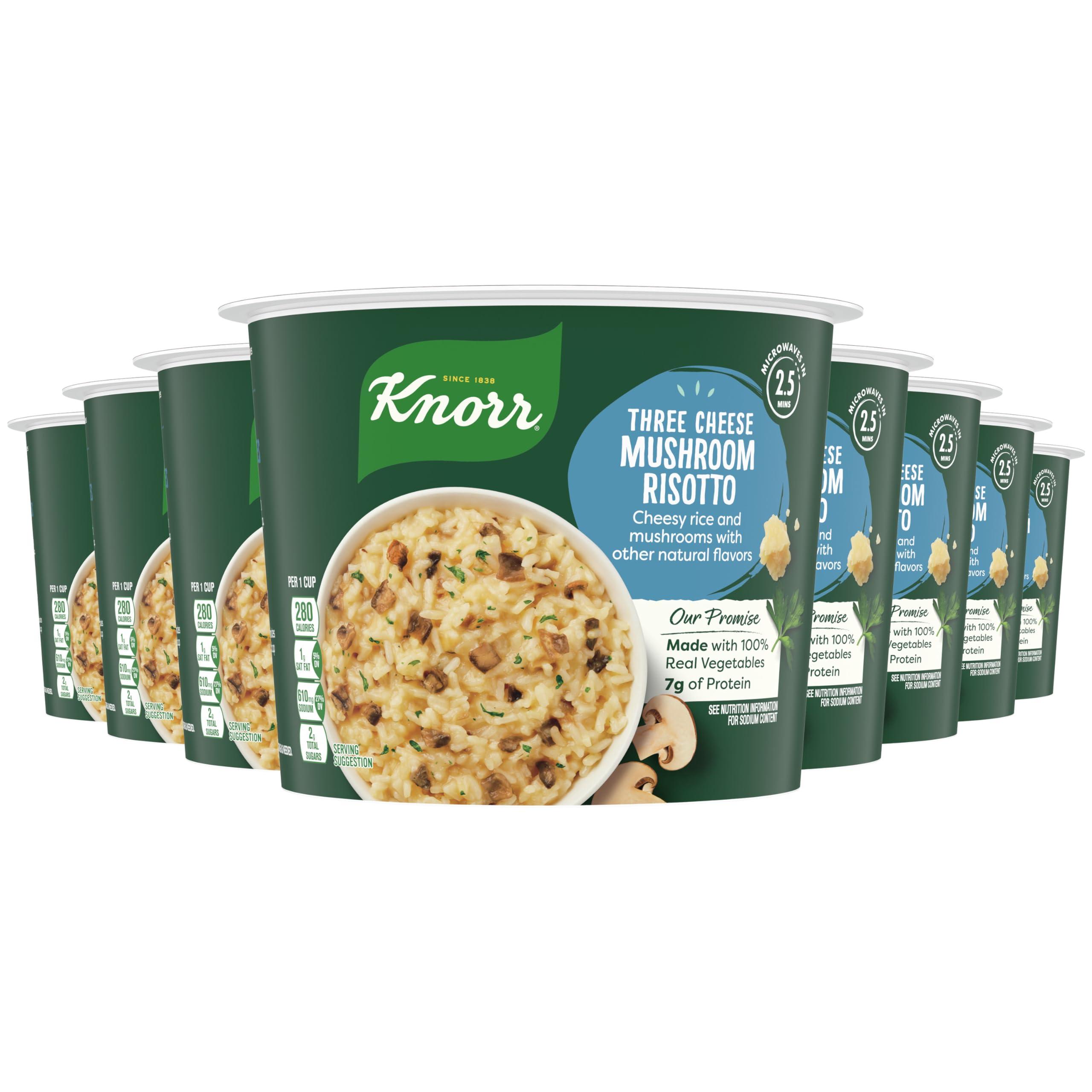 Knorr Knorr Rice Cup 3 Cheese Mushroom Risotto 8 ct Delicious Rice Dish No Artificial Flavors or Preservatives 2.6 oz