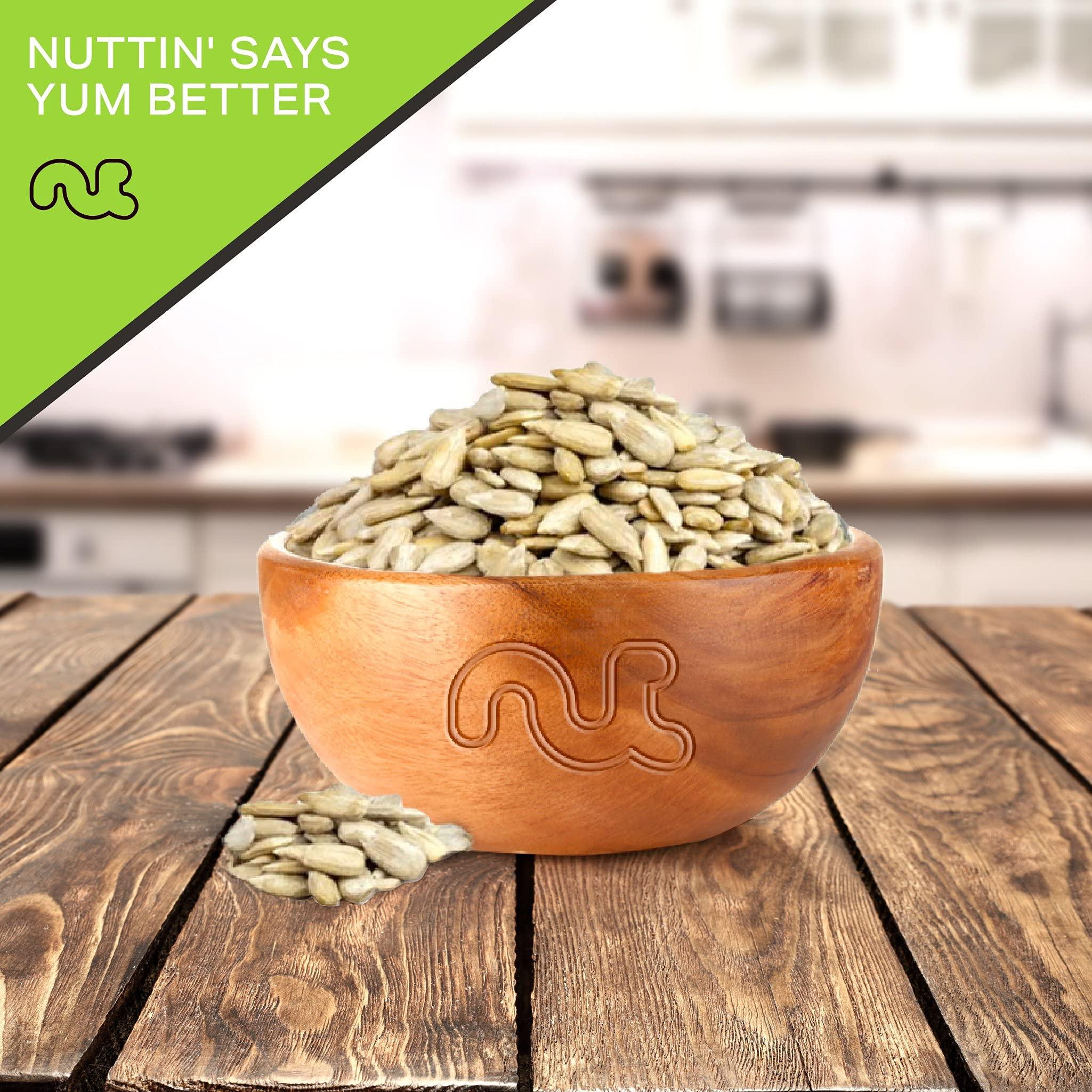 Nut Cravings NUT CRAVINGS - Roasted Unsalted Sunflower Seeds Kernels to eat, No Shell Hulled (80oz - 5 LB) Bulk Nuts Packed Fresh in Resealable Bag - Healthy Protein Snack, All Natural, Keto, Vegan, Kosher