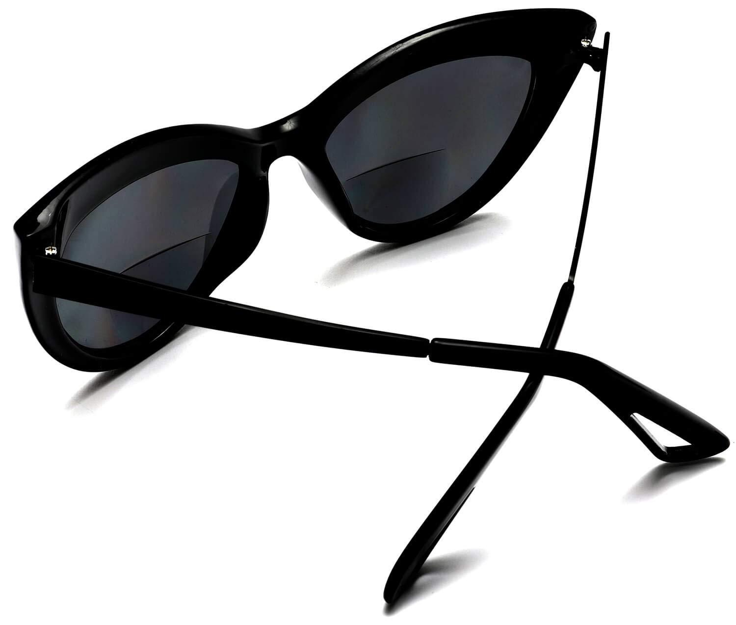 SAMBA SHADES SAMBA SHADES Bifocal Reading Sunglasses Fashion Cat Eye Sunglass Readers Oversized Women\'s CatEye Glasses Black Rx 3.50