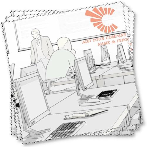 Smart Go Smart Go - Microfiber Cleaning Cloth (1000 Pieces) - Digital Custom Print Your Company Artwork or Business Logo - Promotional Item for Cleaning Eyeglasses, Screens, & Lenses - 6 x 6 in