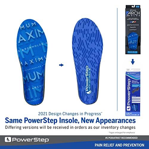 Powerstep Powerstep Men's Archmolds Maximum Orthotic Insoles, Blue, Men's 14-14.5