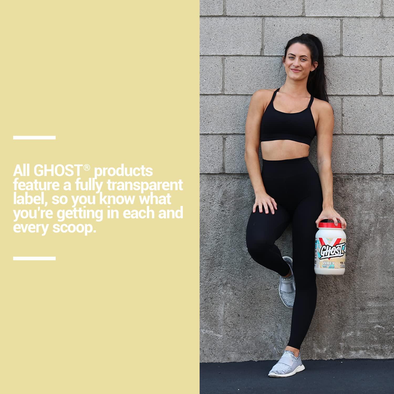 GHOST GHOST Whey Protein Powder, Marshmallow Cereal Milk - 2LB Tub, 25G of Protein - Flavored Isolate, Concentrate & Hydrolyzed Whey Protein Blend - Post Workout Shakes - Soy & Gluten Free