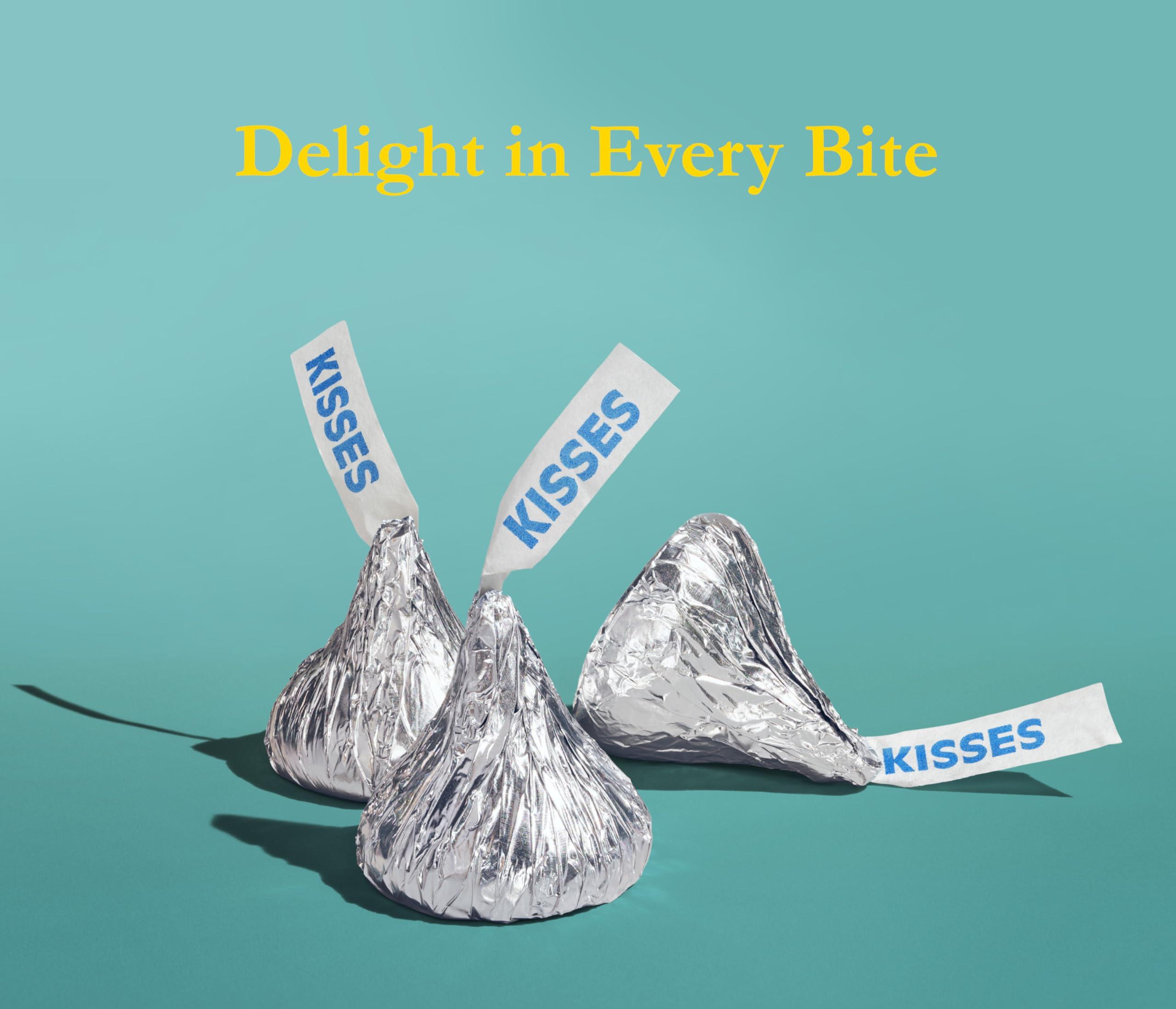 Candylish Hershys Kisses Milk Chocolate, Classic Silver Wraps, 1 Pound Bag (Approx. 100 Pieces) - Perfect for Gifts, Parties, and Special Occasions