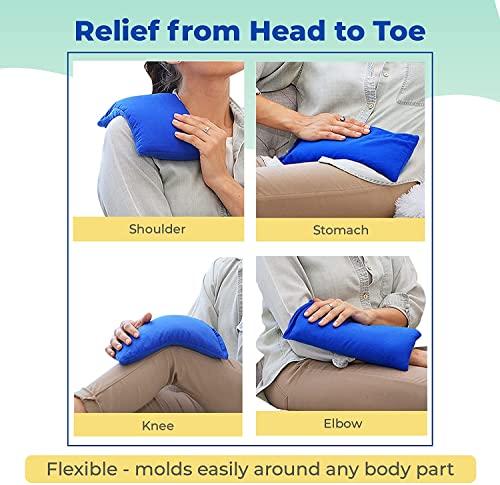 MY HEATING PAD My Heating Pad for Pain Relief - Moist Microwavable Heating Pad for Joints and Muscles Relief - Microwave Hot Pack Heat Pad for Cramps - Calming Chilled or Heated Pad Therapy - 1 Pack Blue