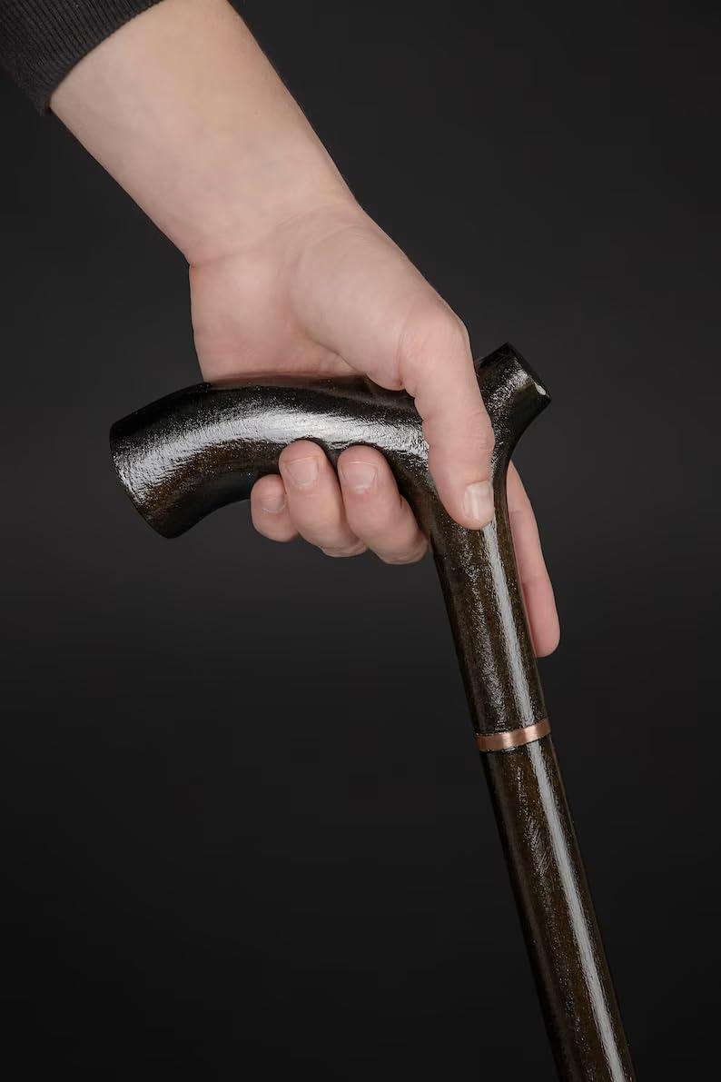 SHAIMPERIAL SHAIMPERIAL Handmade Ergonomic Wooden Walking Cane for Men and Women Fancy Gift Classic Derby Walking Handmade Exotic Wood Walking Cane Vintage Walking Cane Gift for Christmas,