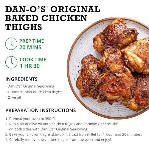 Dan-O's Dan-O\'s Original Seasoning - Great on Chicken, Meats, Veggies - All-Purpose, All-natural, Sugar Free, Zero Calorie, Savory Seasoning for Cooking Anything, marinade, rub, dips - Large bottle (20oz)