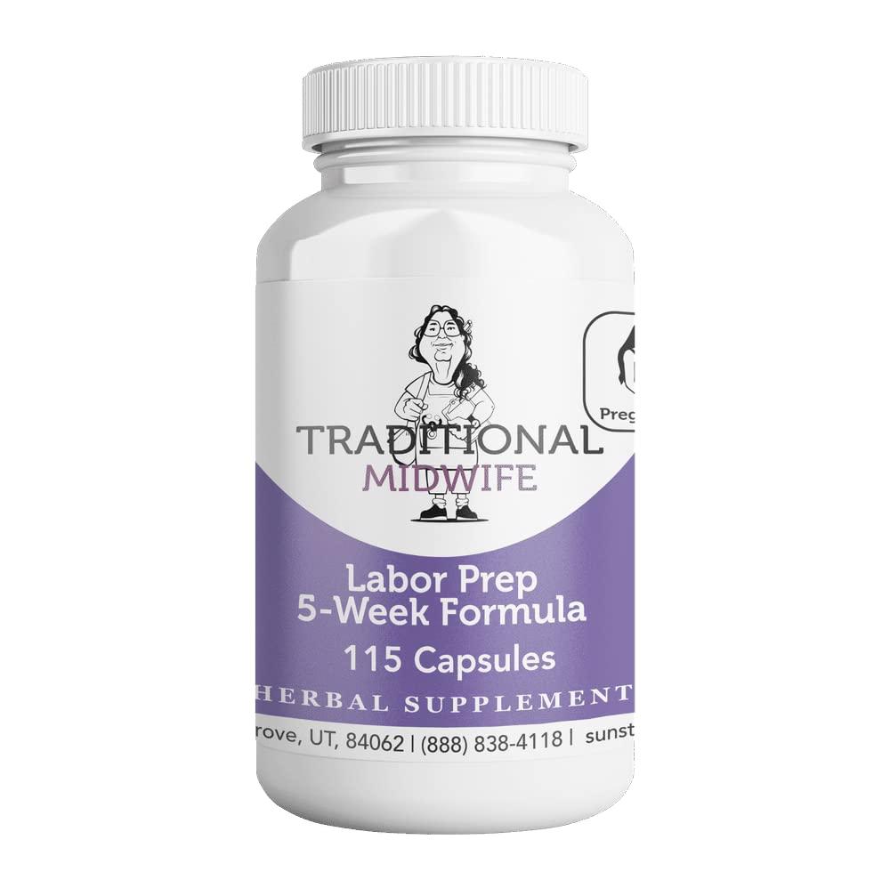 Traditional Midwife Labor Prep 5-Week Formula, 115 Veggie Capsules