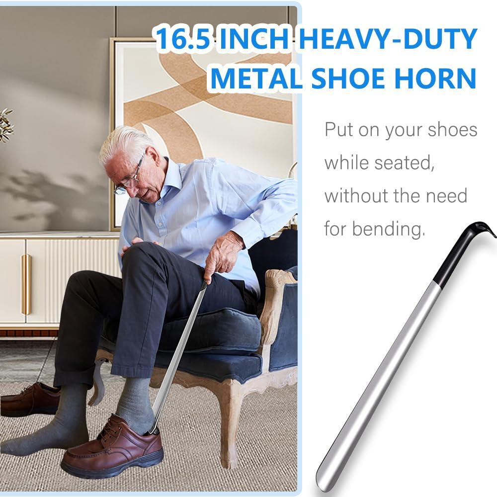 Nourislif 7PC Hip Kit For Seniors Total Hip Replacement Prime, Hip Replacement Kit After Surgery, Hip Replacement Recovery Kit With Grabber,Sock Aid,Leg Lifter,Dressing Stick,Shoehorn,Back Scratcher,Bath Loofah