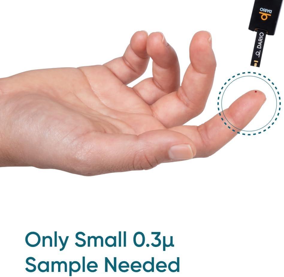 Dario Dario 100 Blood Glucose Test Strips - Only works with Dario Monitor (25 Pack x 4)