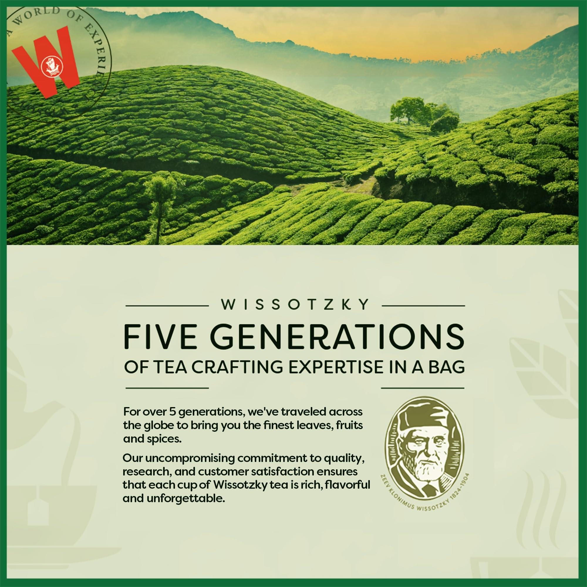 Wissotzky Wissotzky Pure Green Tea (6 Pack - 120 Tea Bags) | Antioxidant Rich | Real Green Tea